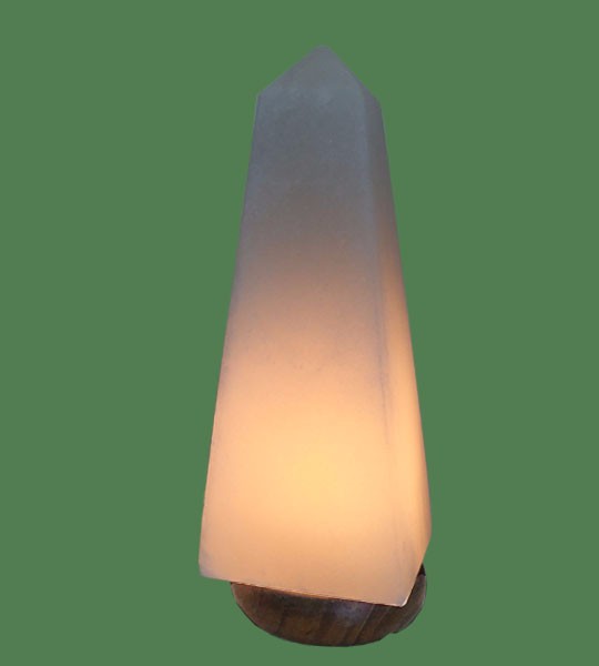 Himalayan Salt Lamp Shaped White Obelisk